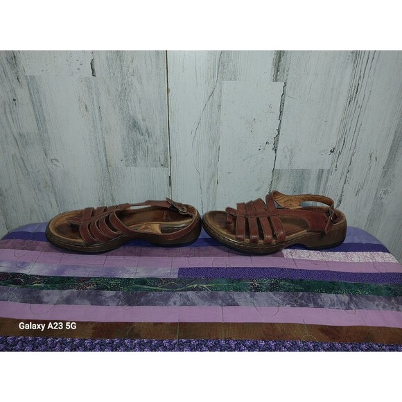 DANSKO Brown Leather Strappy Open Toe Slingback Sandals EU 37 US 6.5-7 - Picture 6 of 9